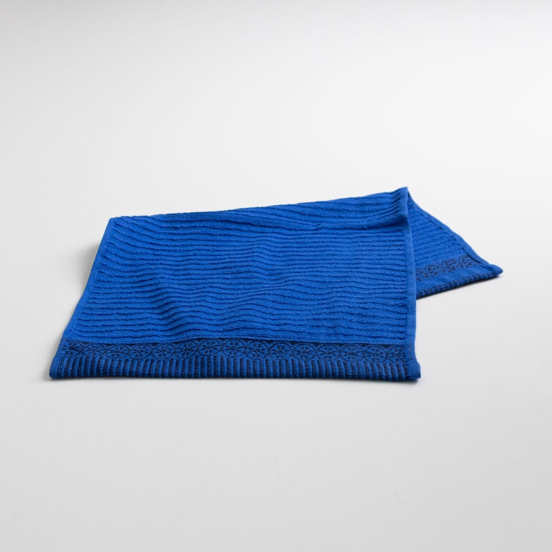 Рушник махровий кухонний з бордюром 30х50 см 400г/м2 GM Textile (Синій)